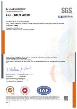 Zertifikat / Certificate (de / en)